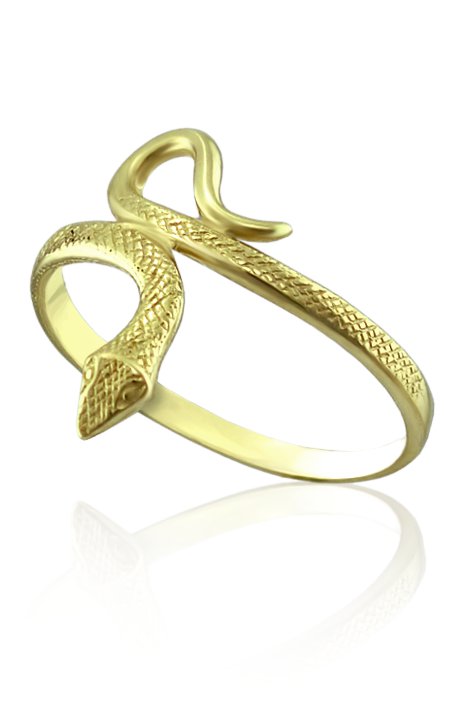 Dmsk prsten ze lutho zlata ve tvaru hada