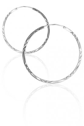 Stříbrné ozdobně broušené kroužky