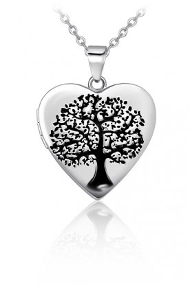 Stříbrný otevírací medailonek s rytým stromem života