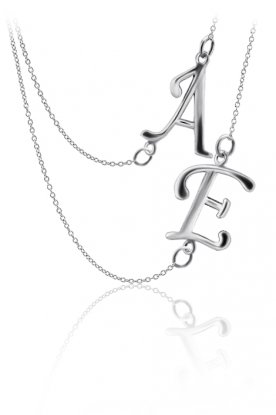 Stříbrný náhrdelník s písmenkem od A po Z.