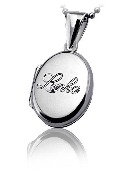 Otvrac pvsek ze stbra s psmenkem a vnovnm