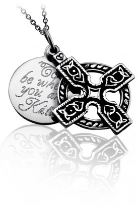 Stříbrný keltský kříž s vaším věnováním