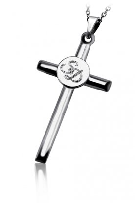 Stříbrný přívěsek kříž s rytým věnováním
