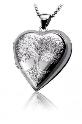 Stříbrný otevírací medailon se stromem života