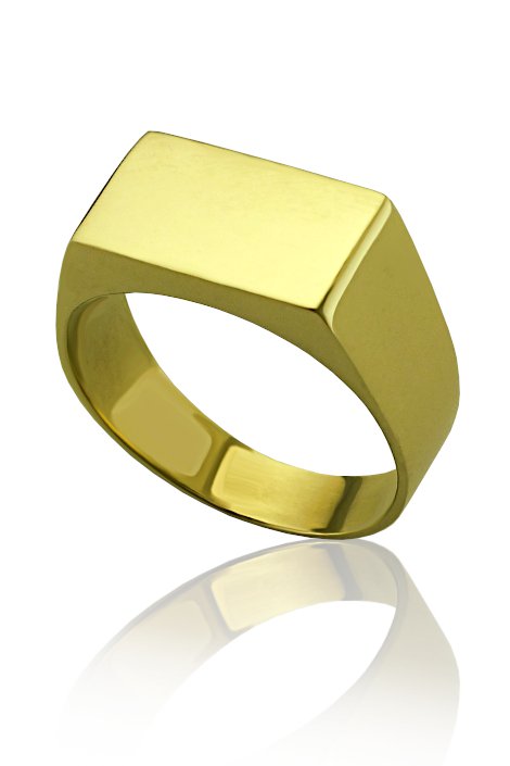 Zlat peetn prsten s monogramem 05